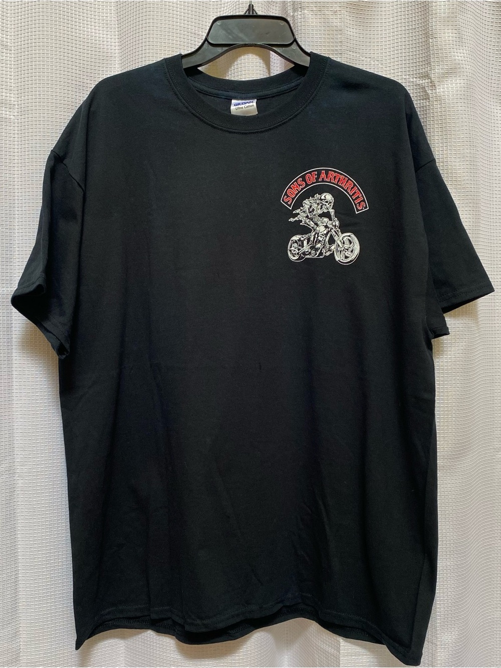 Adult GILDAN SONS OF ARTHRITIS Graphic T-Shirt Ibuprofen Chptr Black Size XL NWT